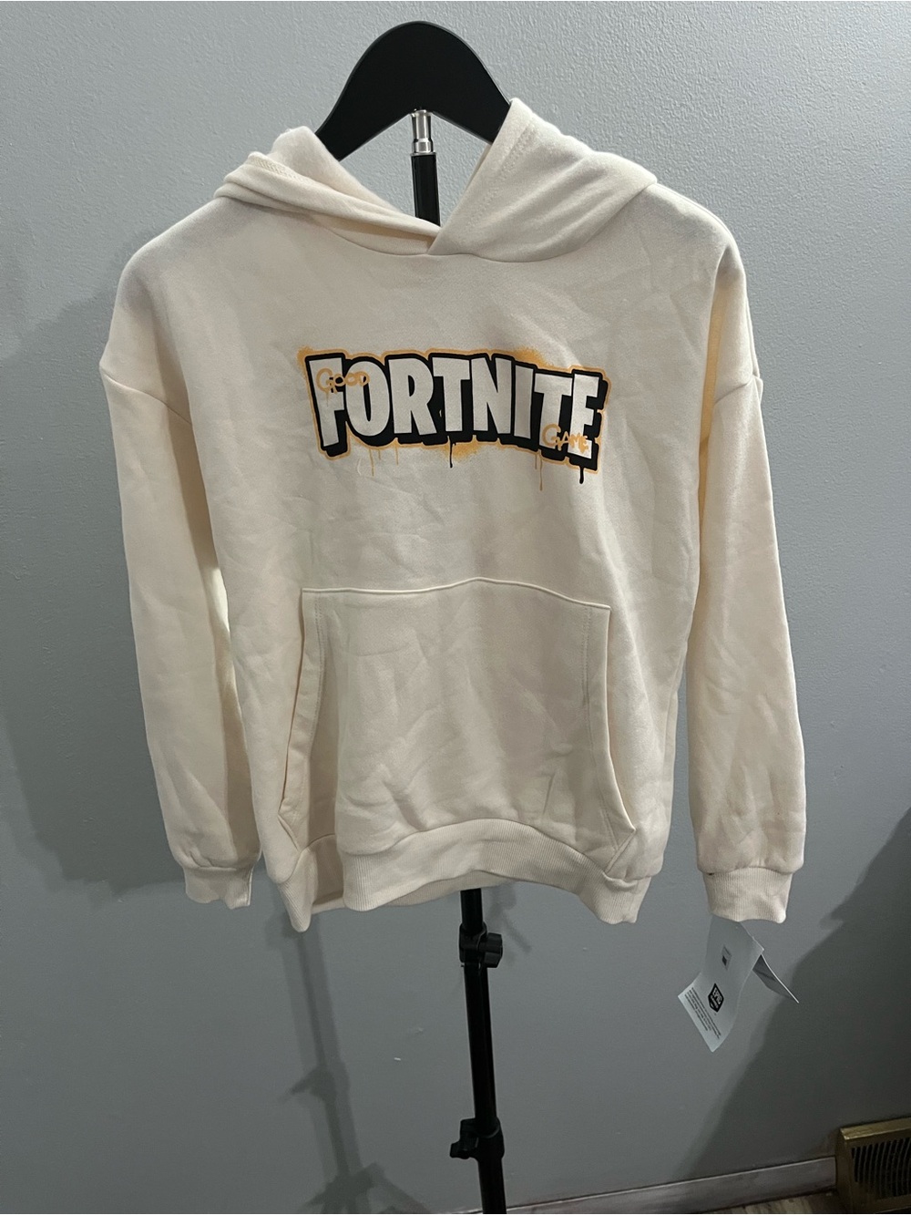 Fortnite Kids Cream Pullover Hoodie with Logo